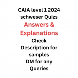 CAIA level 1 2024 schweser quiz at missionforex.com 